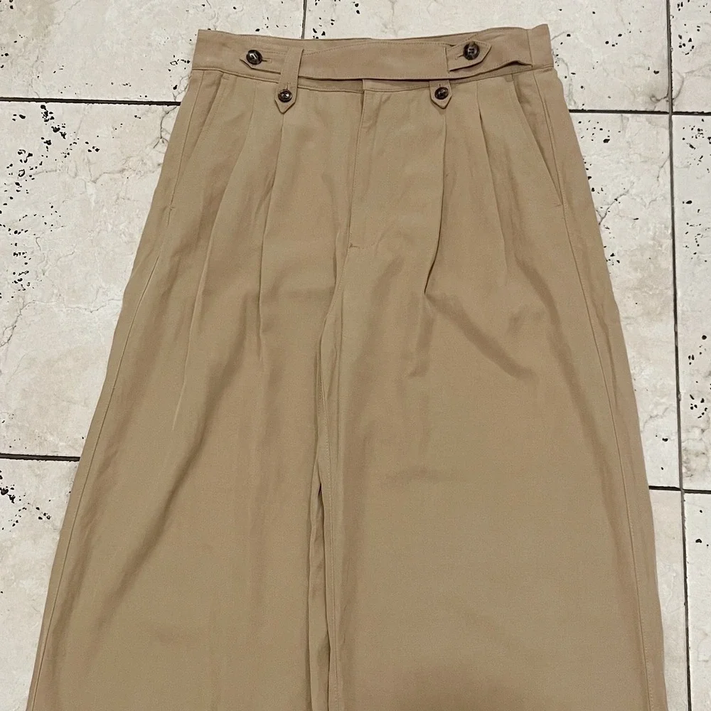 Madewell Women's Harlow Wide-Leg Pants in Khaki Size 6 - Picture 6 of 10